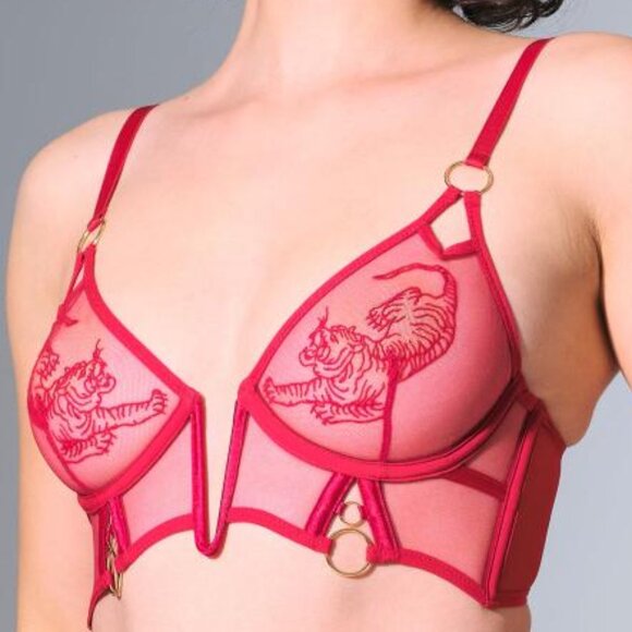 Thistle and Spire - Tigris bra crimson 38F NWT